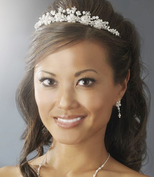 Tiaras come in different designs and styles for example flowers made in